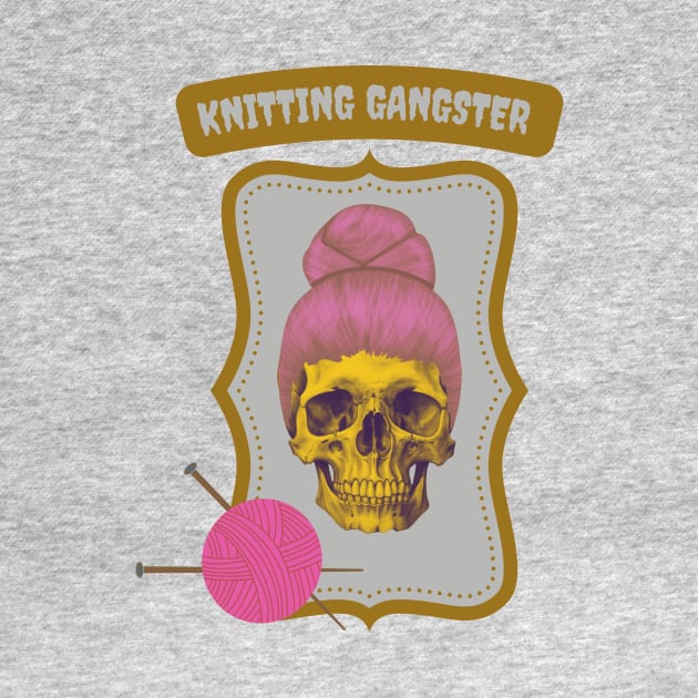 Knitting gangster skull design by happygreen